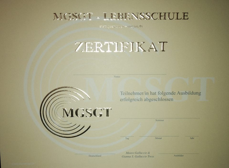 MGSGT Zertifikat